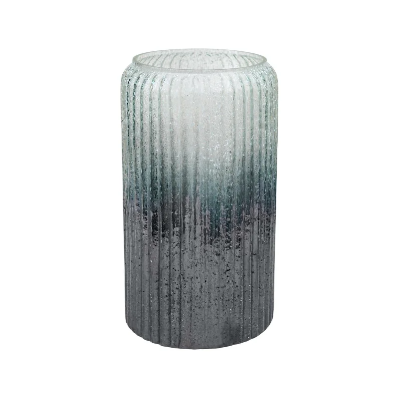 Verre Frosted Ribbed Glass Vase